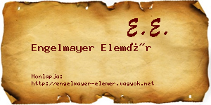 Engelmayer Elemér névjegykártya