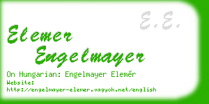 elemer engelmayer business card